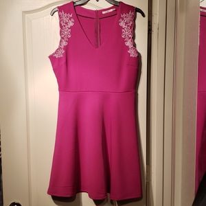 Francesca's Collection fuchsia pink dress